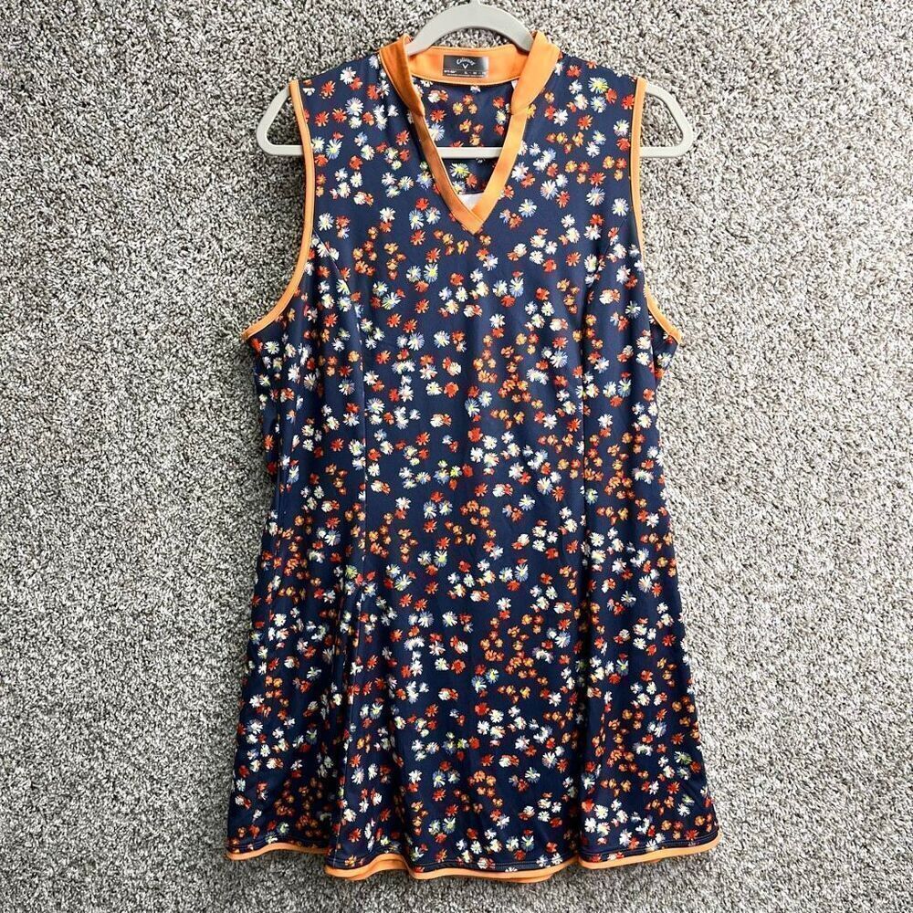 Callaway Dress Women’s XL Opti-Dri‎ Floral Print Sleeveless V-Neck Athletic